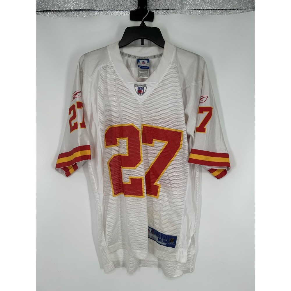 Reebok NFL Kansas City Chiefs #27 Larry Johnson Jersey Mens Small White Football